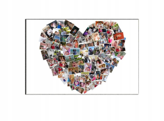 Picture Heart On Canvas Collage od 100x70 fotografií