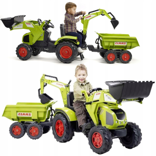 Obrovský pedálový traktor + rýpadlo Tipper Falk