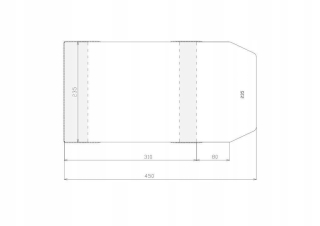 Nastaviteľný kryt 235 x 390 mm (50 ks), štvorcový