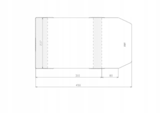 Nastaviteľný kryt 237 x 390 mm (50 ks), štvorcový
