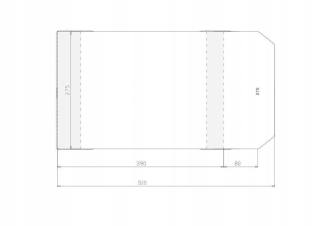 Nastaviteľný kryt 275 x 470 mm (50 ks), stojan