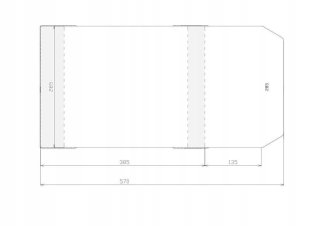 Nastaviteľný kryt 285 x 520 mm (50 ks), stojan