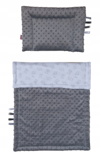 Olka Bedding, Minky 50x75 Trolley Set Grey