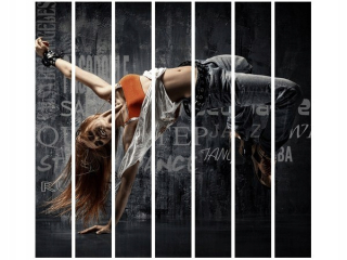 Maľba dievčaťa tancovanie breakdance