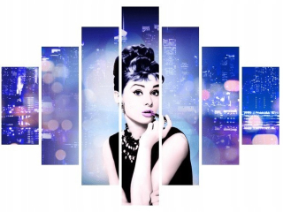Obrázok pery Audrey Hepburn Panorama v meste Blue
