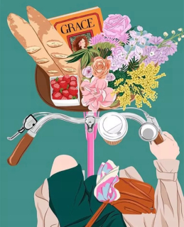 Maľovanie obrázka po číslach na bicykli 75 x 60 cm