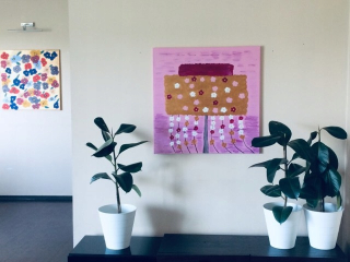 Ručne maľovaný maľba 100x100 cm kúzla