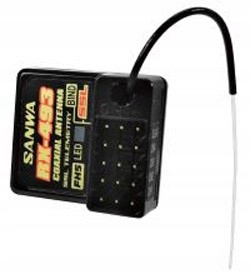 Prijímač automobilov- Sanwa RX-493 2,4 GHz FHSS-