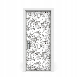 Doodle Doodle Doodle Dvere Sticker 85x205