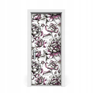 Dyhová nálepka na dvere Roses 85x205