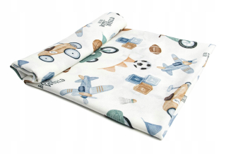 Swaddle, bambusová prikrývka 110x110 Retro Boys Leepre