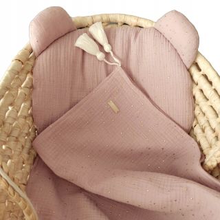 Muslin Swaddle, Teddy Bear vankúš 90x90 rokov starý prikrývka