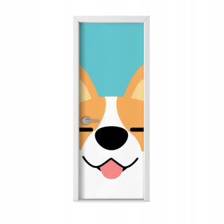 Dekoratívna dyha tapety pre vzory dverí psa corgi