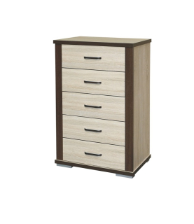 P5 Portos hrudník skrinky Sonoma 5 zásuviek 74 cm