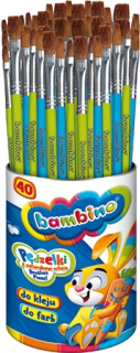 Bambino mix maľovacie kefy 40 ks. v pohári