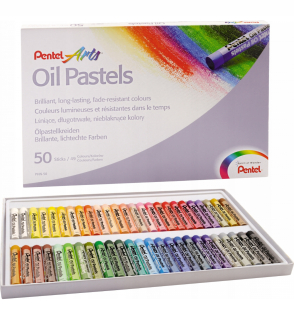 Pentel olej pastely 50 farieb pastelové ceruzky