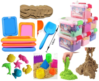 Kinetický piesok až 2 kg box xxl +krabica na podstielku +formy