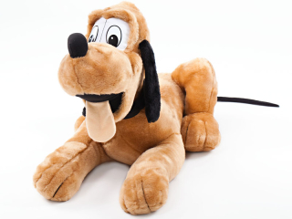 Pes leží maskot cuddly 56x80cm pluto