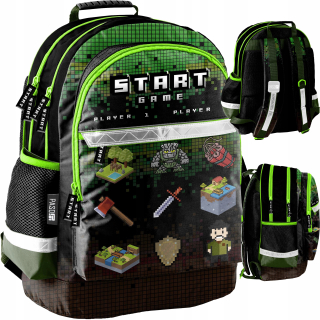 Pixely Minecraft School Batoh pre chlapcov hrajú