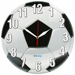 Futbalové nástenné hodiny tichý mechanizmus