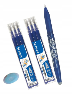 Pilotné frixion 0,7 + 6 vložky + gumárová super set