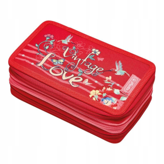 Cencil Case 31 Triple Parts Vintage Love, Herlitz