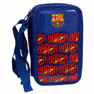 FCB PENCEL CASE trojkomorový FC BARCELONA 839
