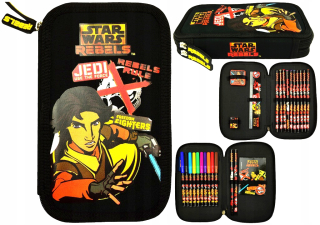 Puzdro s dvojitým ceruzkou s zariadením Star Wars 221231