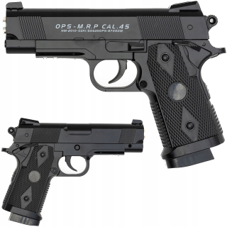 Detská pištoľ - Kovová pištoľ pre Colt ASG Balls Imitácia zbraní pre gule 6 mm replika