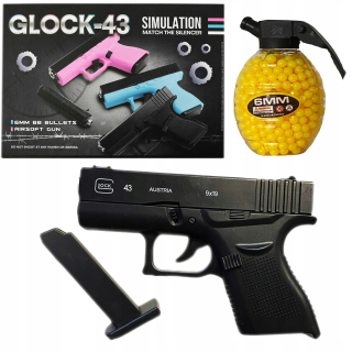Glock-43 kovová guľová pištoľ 800 guľôčkových zbraní