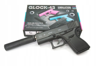 Guľová pištoľ s replikou tlmiča Glock 43