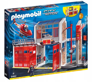 PlayMobil veľká hasičská stanica a vrtuľník 9462