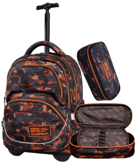 Coolpack School Batoh na kolieskach + puzdro na ceruzku