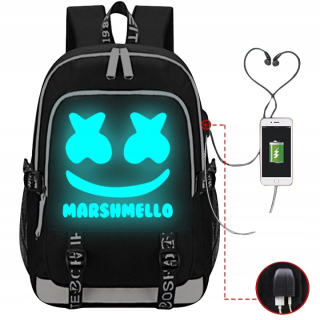 BATOH DJ MARSHMELLO USB PORT TORNISTER VEĽKÝ A4