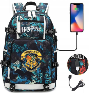 Harry Potter USB A4 batoh veľké vodotesné vzory
