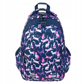 Backpack School 4-CHAMBER BP58 STRIGHT COSMIC CATS