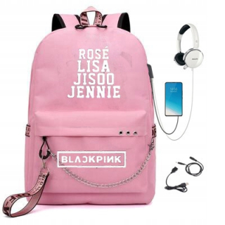 Blackpink School Backpack Lisa Rose Jisoo USB