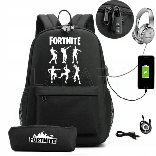 Batoh v škole štrnásť dní + puzdro na ceruzku + visiaci zámok + USB