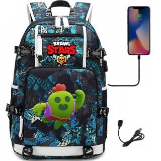 Backpack Schoolbag Leon Crow Spike Sandy Kruk USB