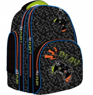 Multi -Chamber School School Bag Batch Pixels Game