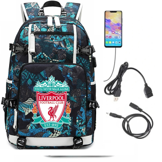 USB A4 batoh veľké vodotesné vzory FC Liverpool