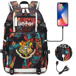 Vodotesný batoh veľký A4 Harry Potter USB NOVINKA