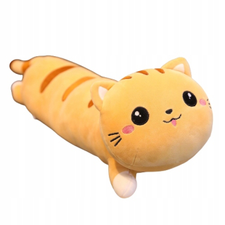 Plyšový maskot dlhá mačka 130 cm hnedý vankúš