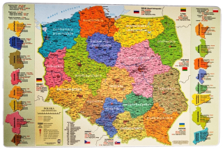 Desk Pad - poľská mapa - pre darček ***