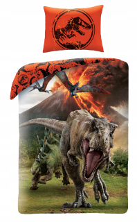 Posteľná bielizeň 140x200 Dinosaur Tyrannosaur T-Rex Jurassic