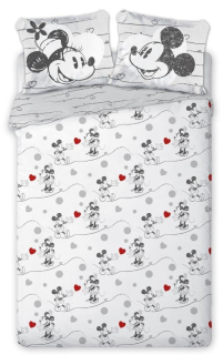 Posteľná bielizeň 160x200 +2x 70x80 Minnie Mickey Mouse myš