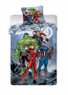 Posteľná bielizeň 160x200 Avengers Hulk Iron Man Marvel 33f
