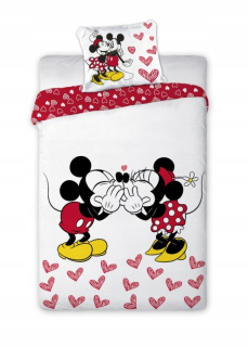 Posteľná bielizeň 160x200 Disney Mickey Mouse Mickey Minnie