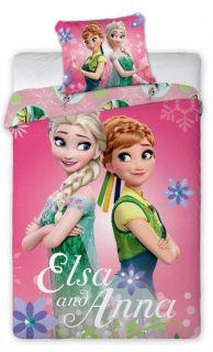 Posteľná bielizeň 160x200 ICE FROZEN ELSA ANNA OLAF