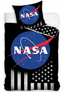 Bavlnená posteľná bielizeň 160x200 logo NASA Kosmos